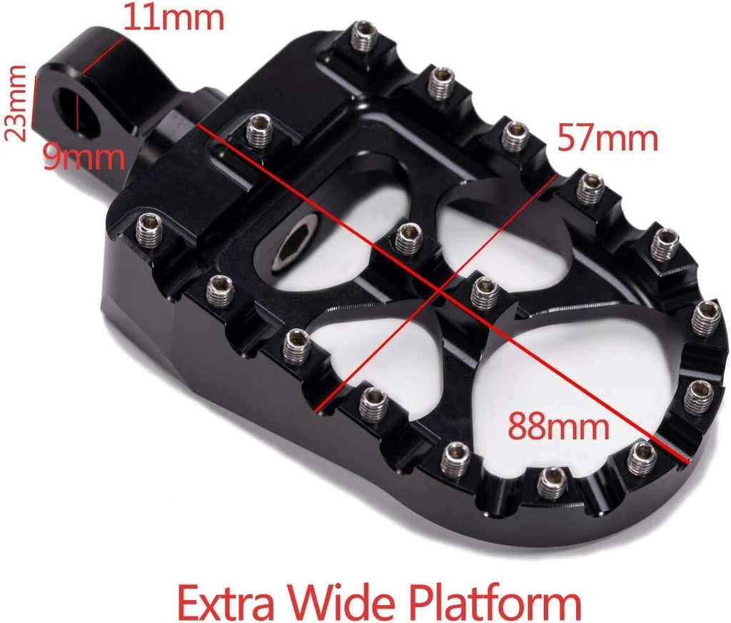 CNC Wide Fat Foot Pegs MX Style Footpegs Fit For Harley Dyna Sportster Bobber