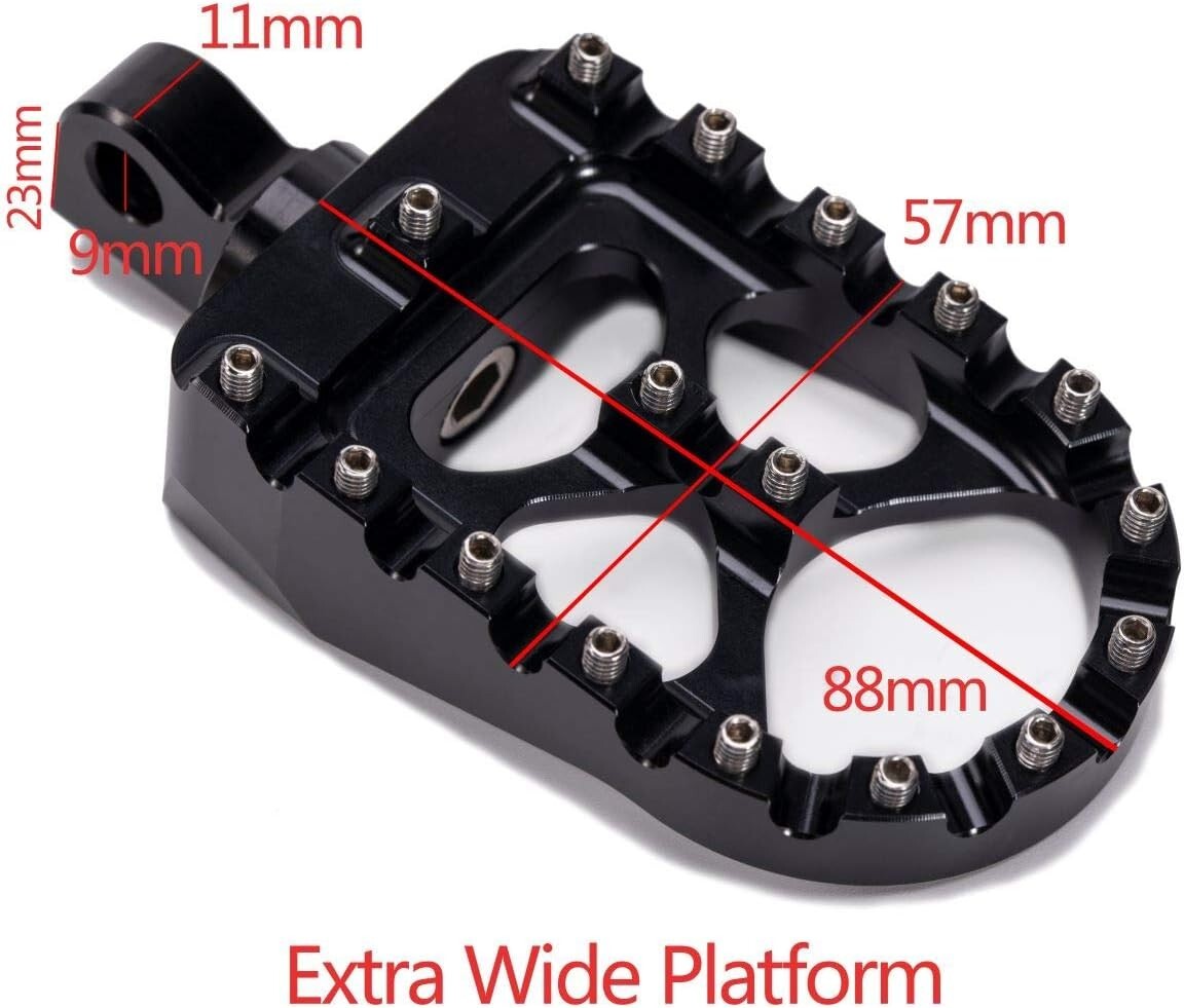 CNC Wide Fat Foot Pegs MX Style Footpegs Fit For Harley Dyna Sportster Bobber