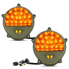 2x New LED Front Turn Signal Lights Yellow Lens For Humvee M35 M998 #12422957