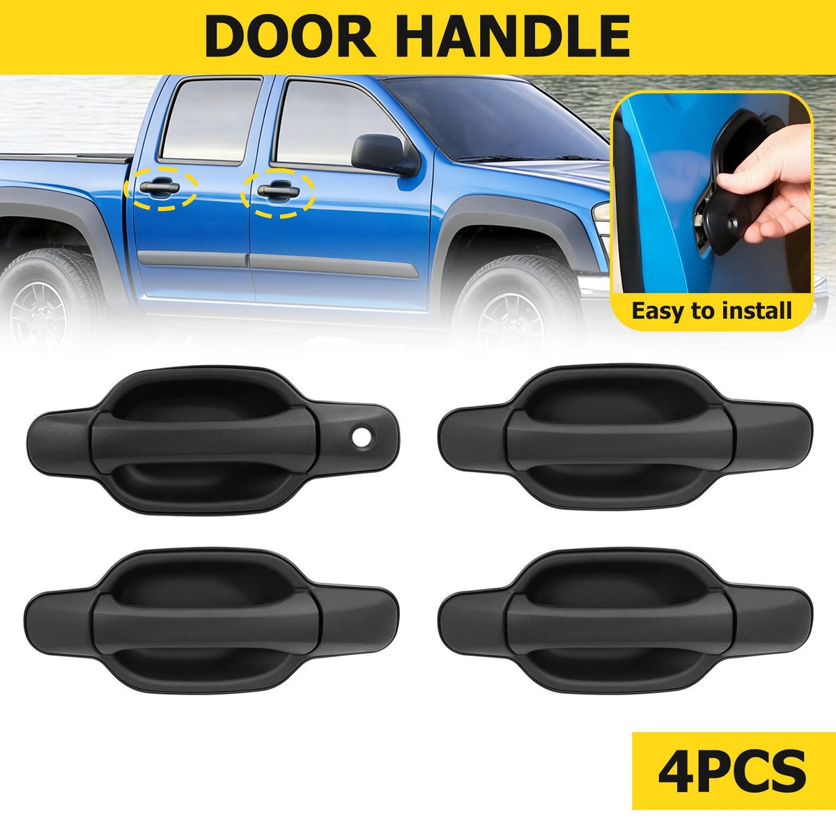 For Chevrolet Colorado/GMC Canyon 2004-2012 Outer Door Handle Replacement 4Pcs