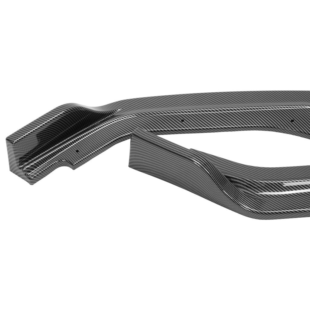 Carbon Fiber Color Front Bumper Lip Splitter For 2018-24 Infiniti Q50 Luxe Base