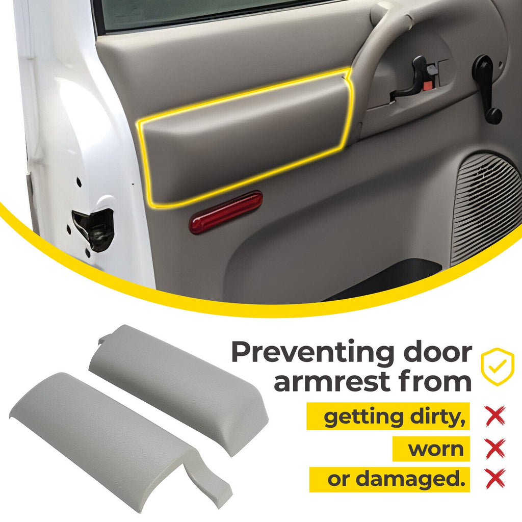Gray Door Panel Arm Rest Repair Caps Covers ABS PAIR For ASTRO SAFARI 1996-2005