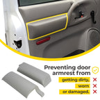 Gray Door Panel Arm Rest Repair Caps Covers ABS PAIR For ASTRO SAFARI 1996-2005