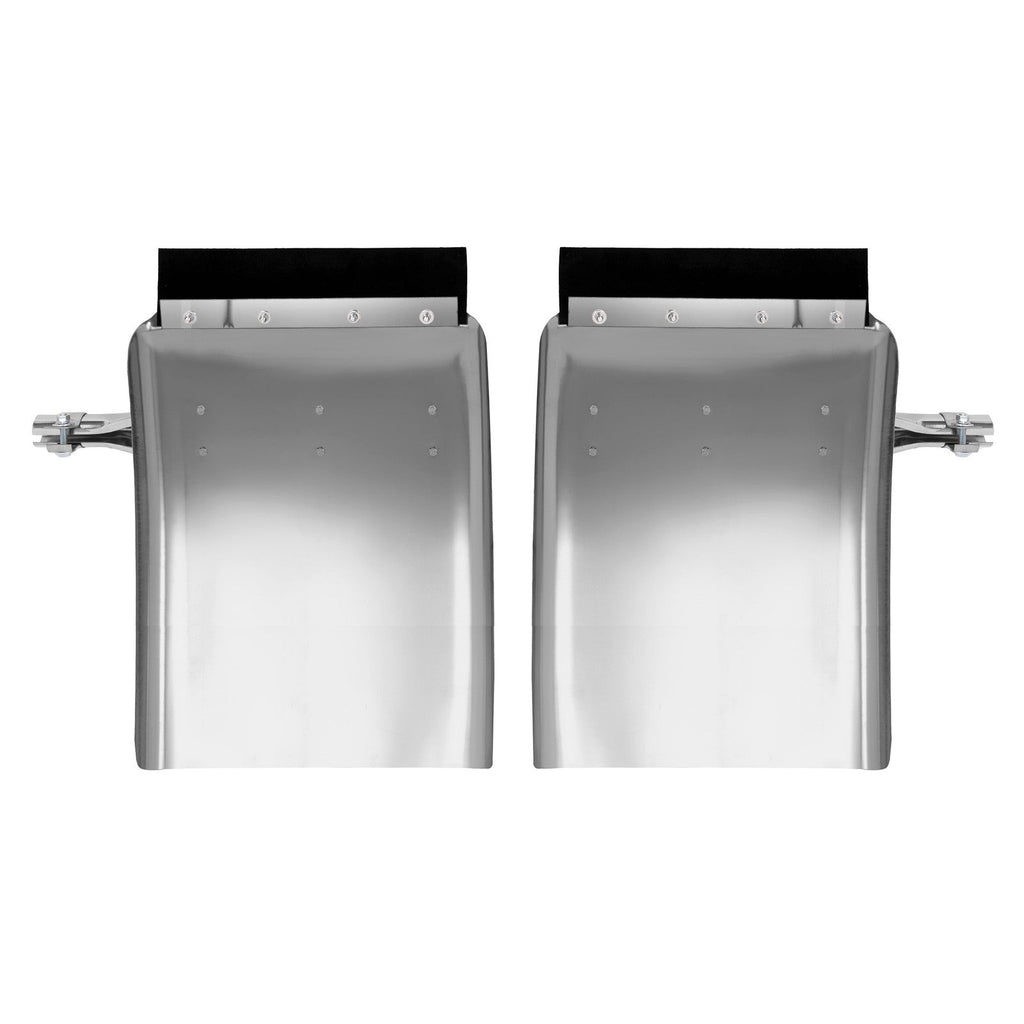 34"x24" stainless steel quarter fender kit pair universal truck w/ Support Tube