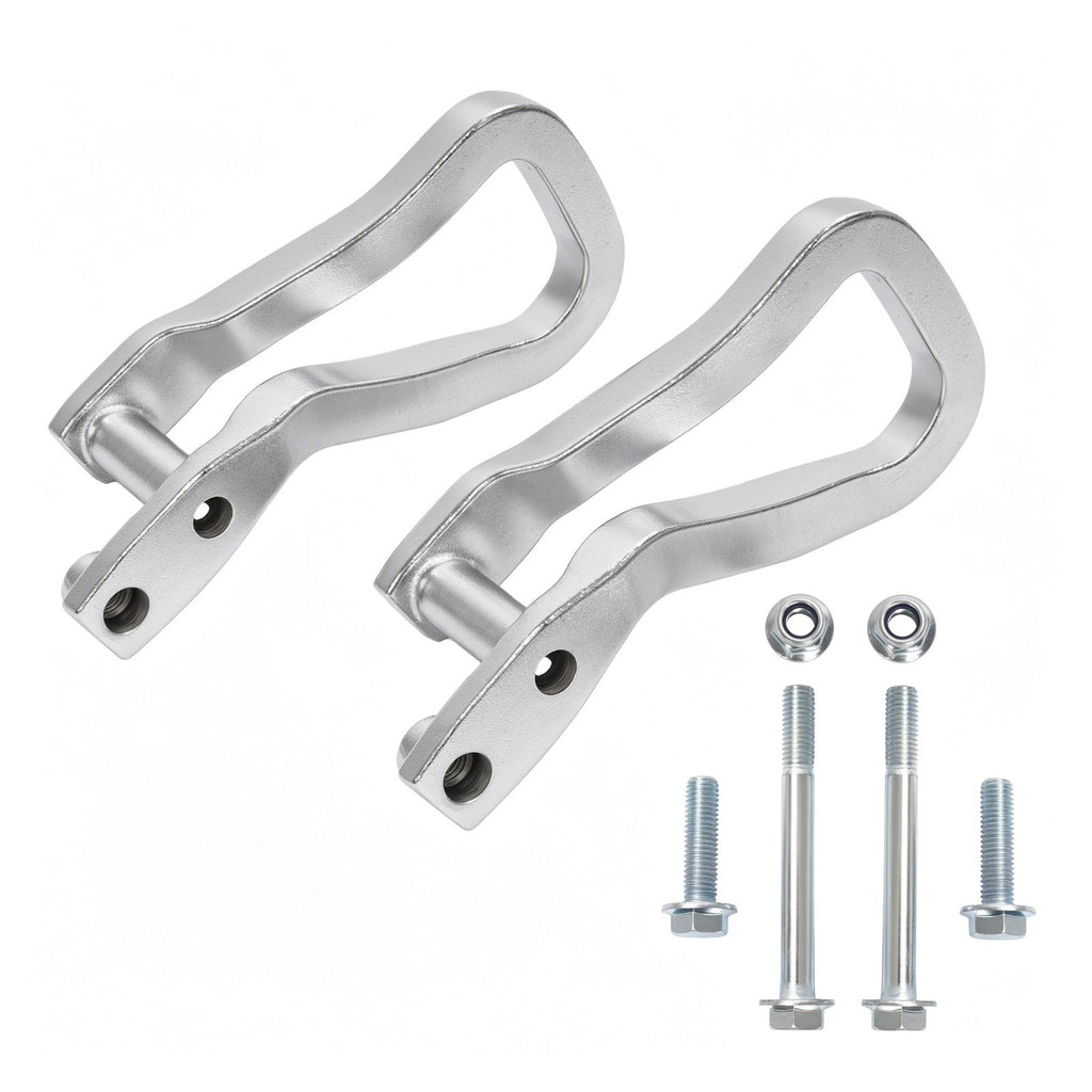 2X Front Chrome Tow Recovery Hooks w/Bolts #84195902 For GMC Sierra 1500 2019-26