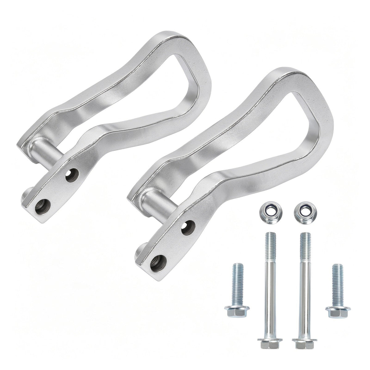 2X Front Chrome Tow Recovery Hooks w/Bolts #84195902 For GMC Sierra 1500 2019-26