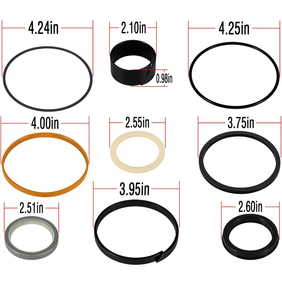 1543273C1/ G109423/ G105545 Hydraulic Cylinder Seal Kit for Case 450 455 550 580
