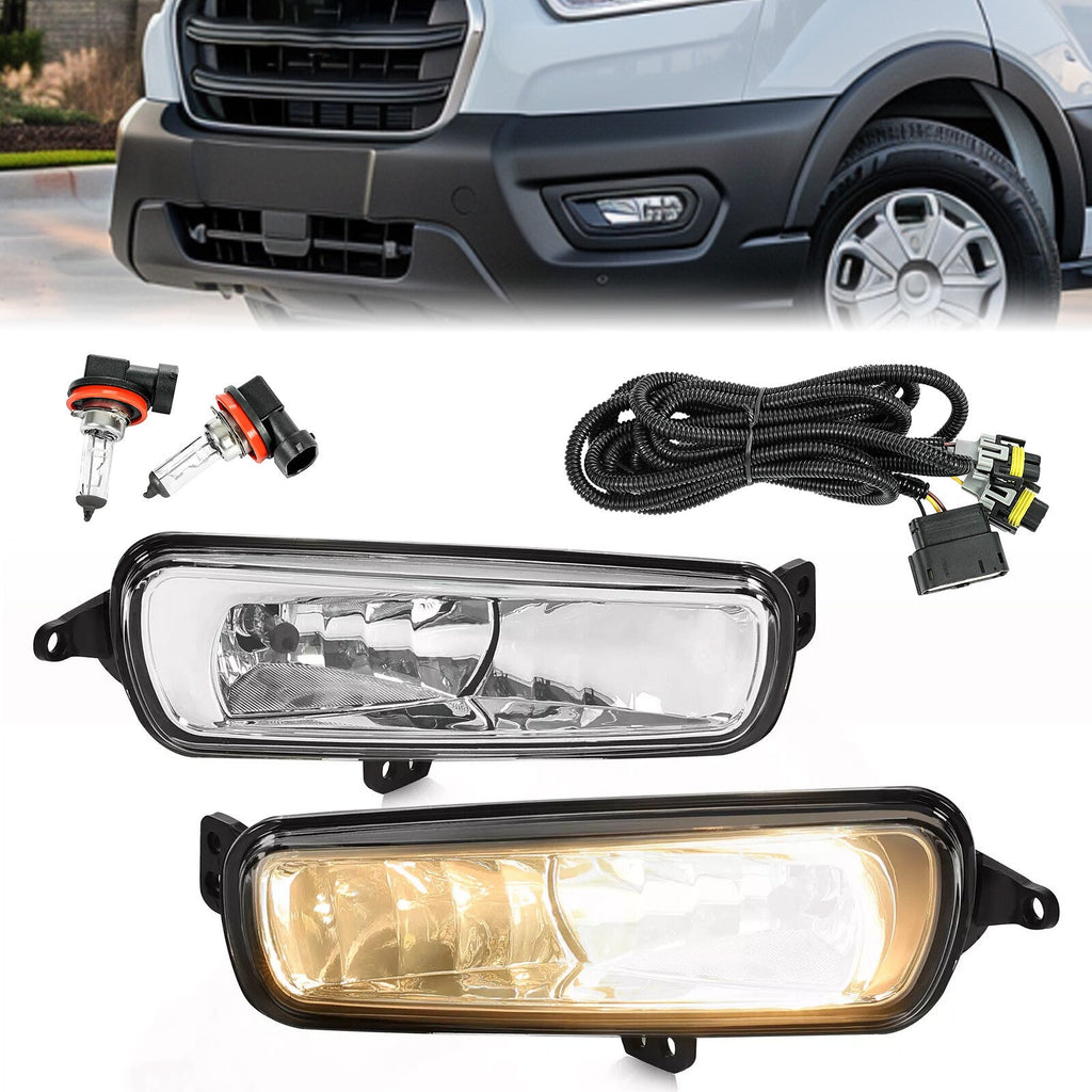 Pair For Ford Transit 2020-2026/Focus 2015-18 LH&RH Fog Lights W/Bulb Clear Lens