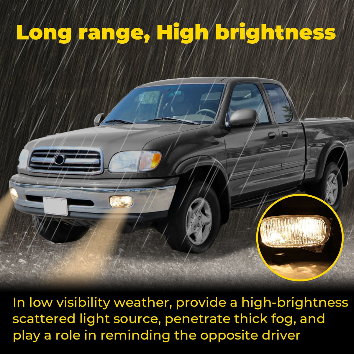 Front Left Drving Fog Lamp Clear With Bulb Set For Toyota Tundra 2000-2006