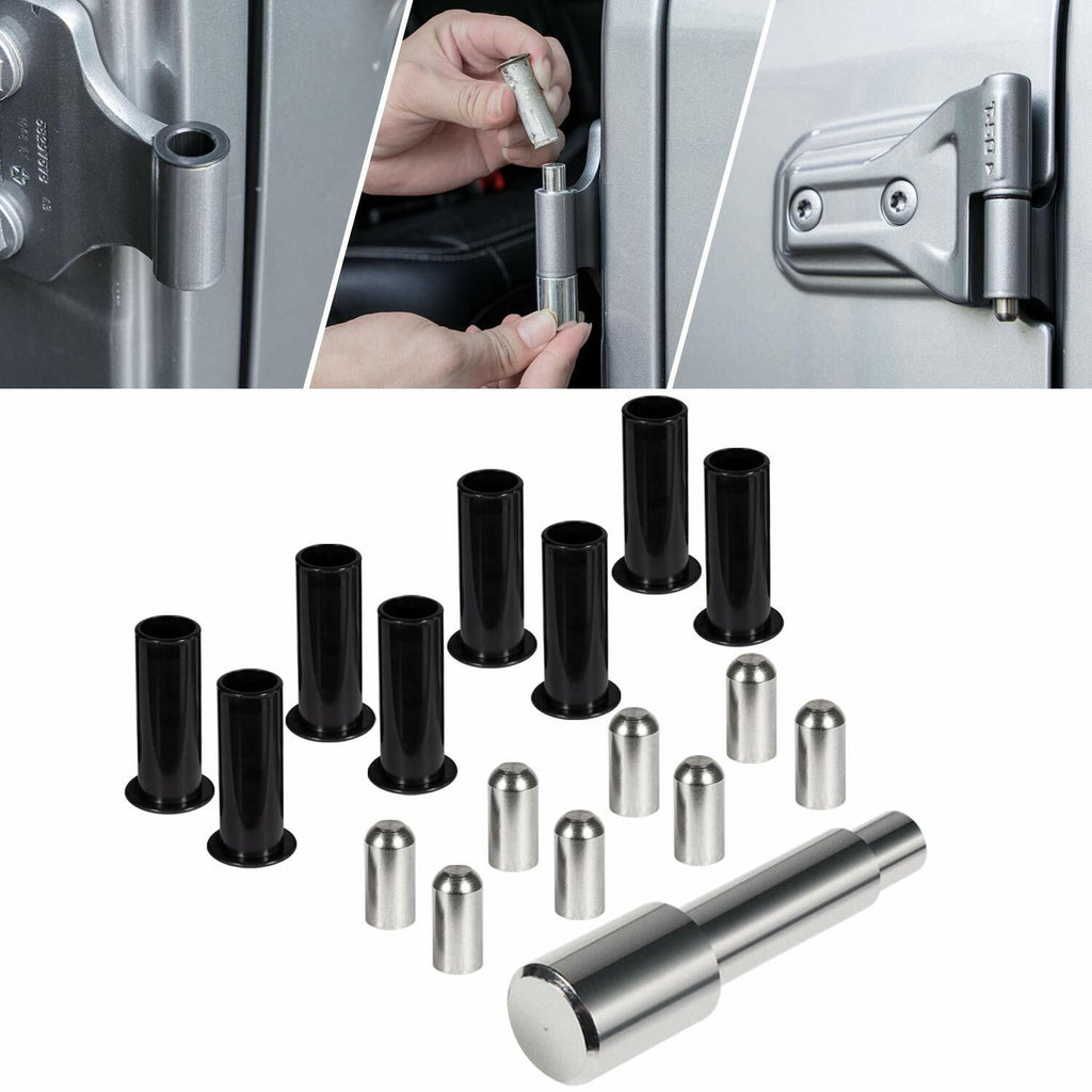 17Pcs Door Pin Guides & Door Bushing Removal Tool for Jeep Wrangler JK JL 07-20