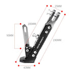 Black CNC Aluminum Motorcycle Adjustable Kickstand Foot Side Stand Support