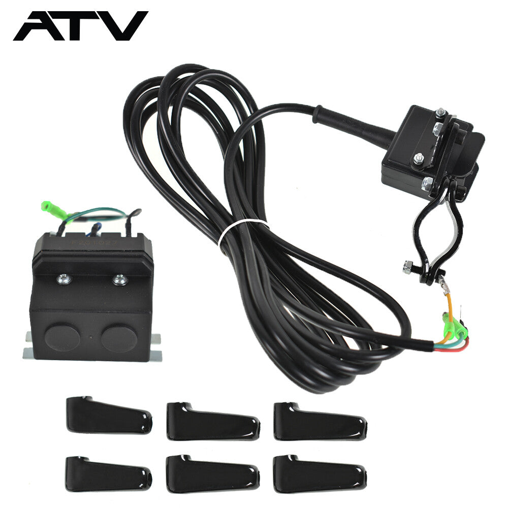 12V Solenoid Relay Contactor and Winch Rocker Thumb Switch Combo Set for ATV