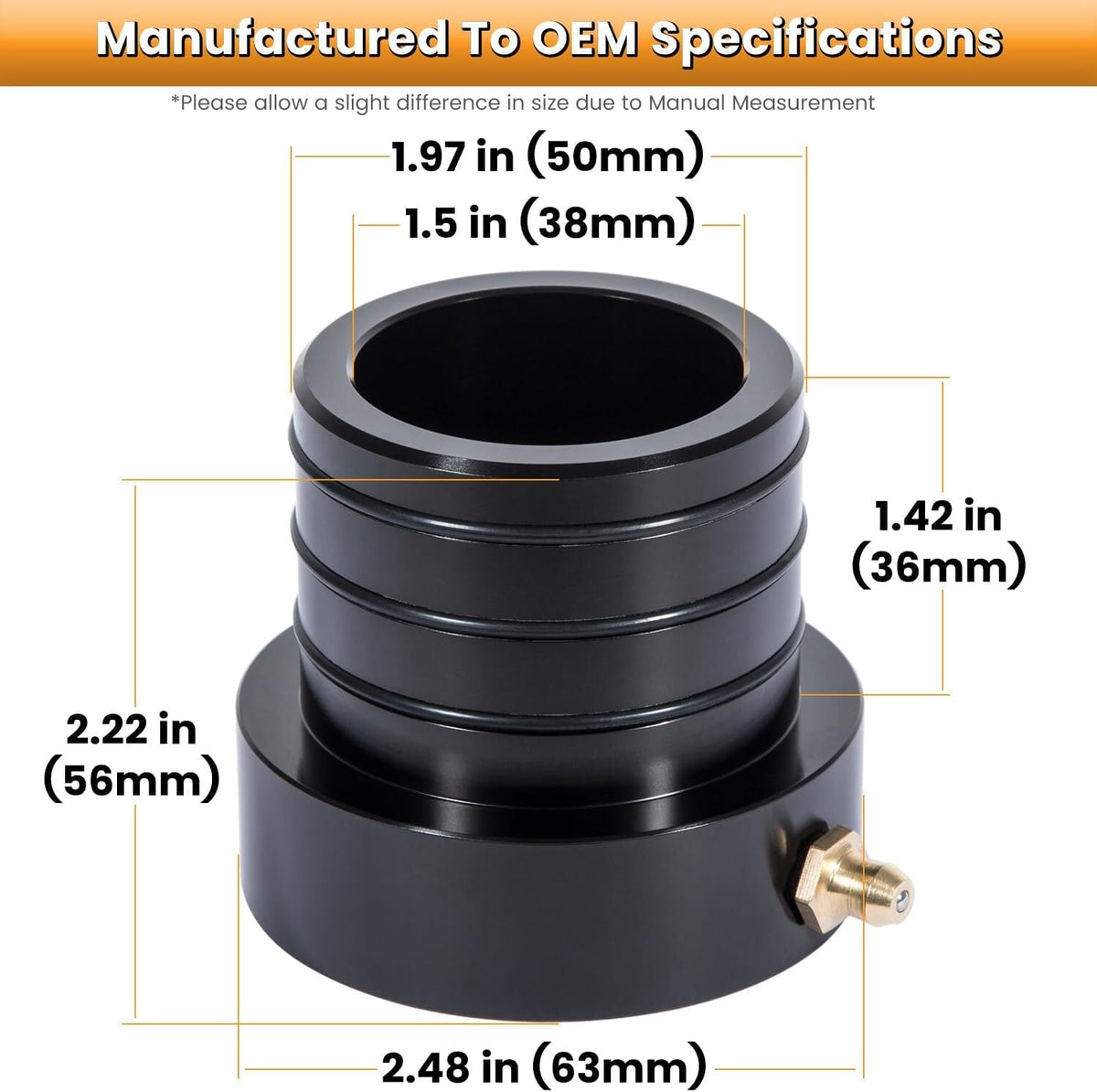 Black Front Inner Outer Axle Tube Seal Kit MG21103 for Jeep Wrangler YJ JK TJ