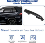 Rear Driver/Passenger Side Exterior Door Handle Black For Toyota Rav4 2017-23 EK