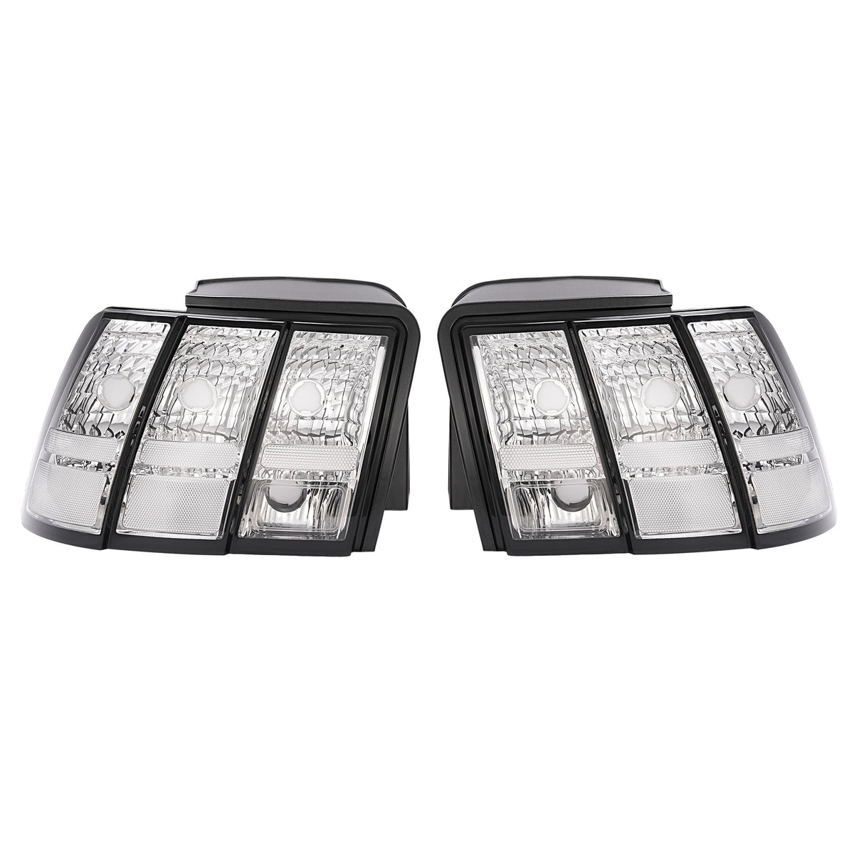 For Ford Mustang 1999-2004 Clear Lens Tail Lights Rear Brake Lamps Left+Right