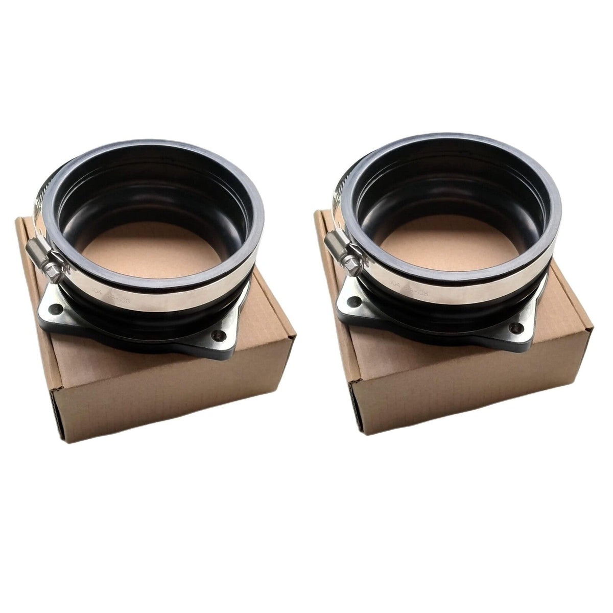 2Pcs New For Mercury Verado Air Intake Isolator w/ Clamp 8M0113513 & 815504256