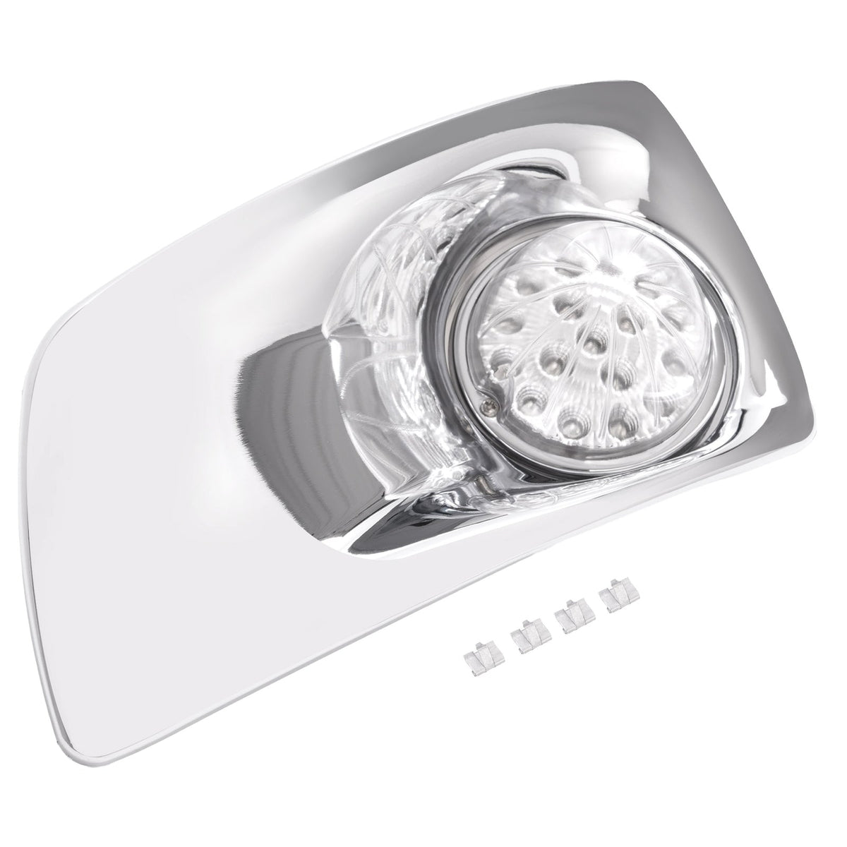 Left Side LED Fog Light Lamp  w/ Chrome Bezel Clear Lens For Kenworth T660 07-17