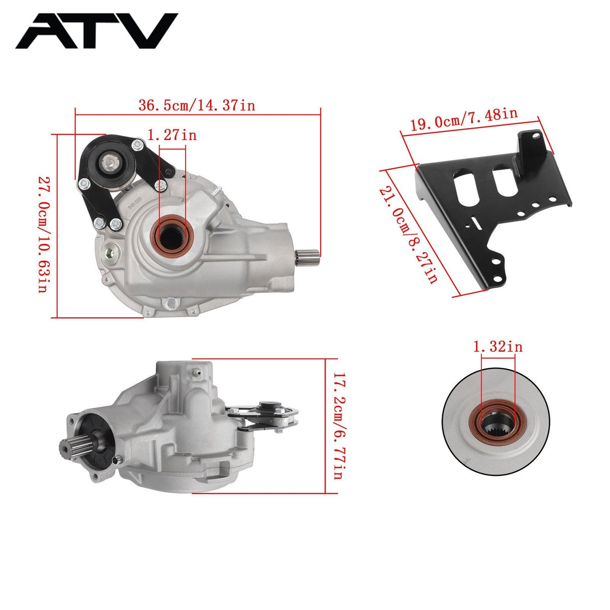 Complete Rebuilt Rear Differential For Polaris RZR 800 S 2008 2009 2010 SxS UTV