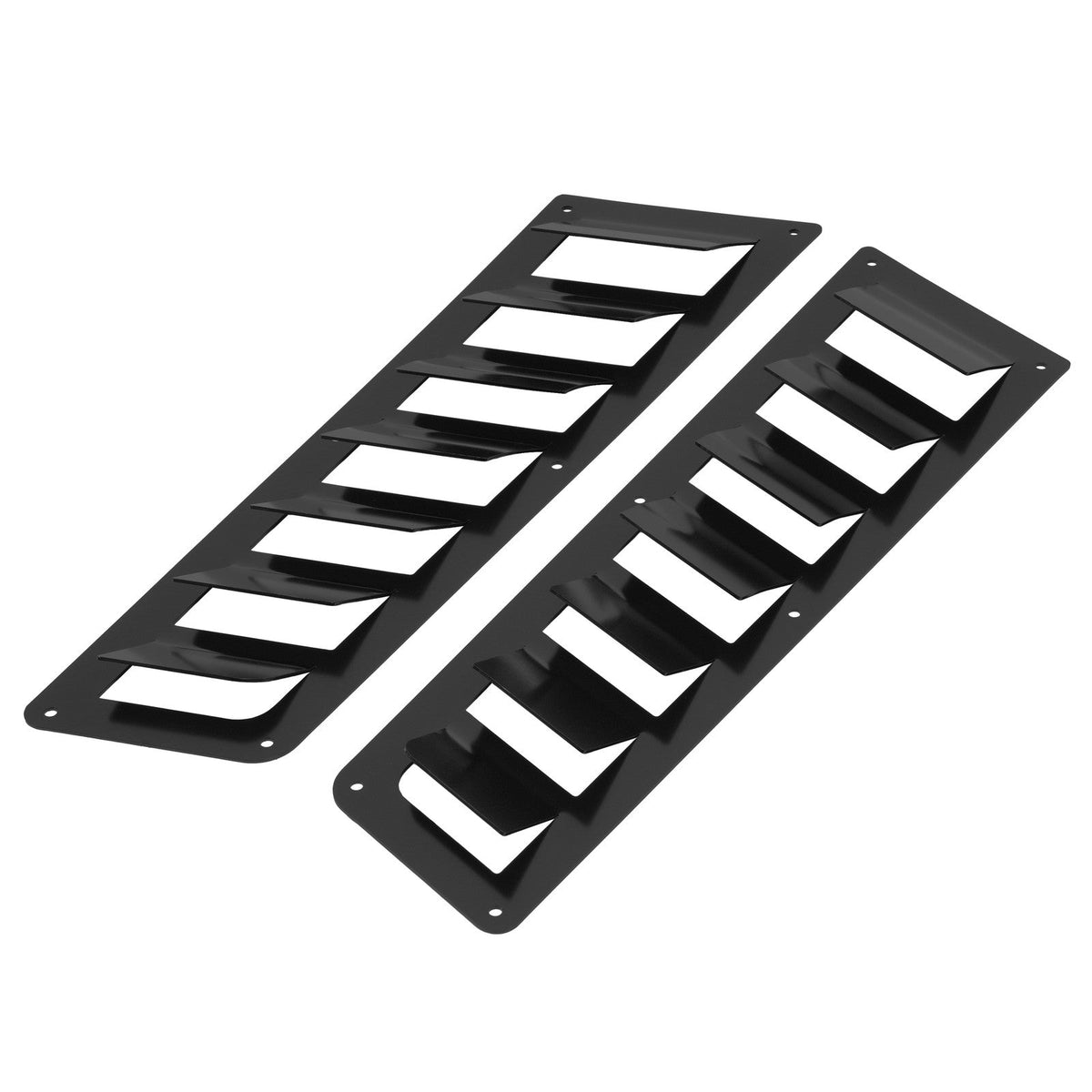 Universal Car Parts Hood Louver Vent Scoop Panel Set Hood Cooling Kit Black