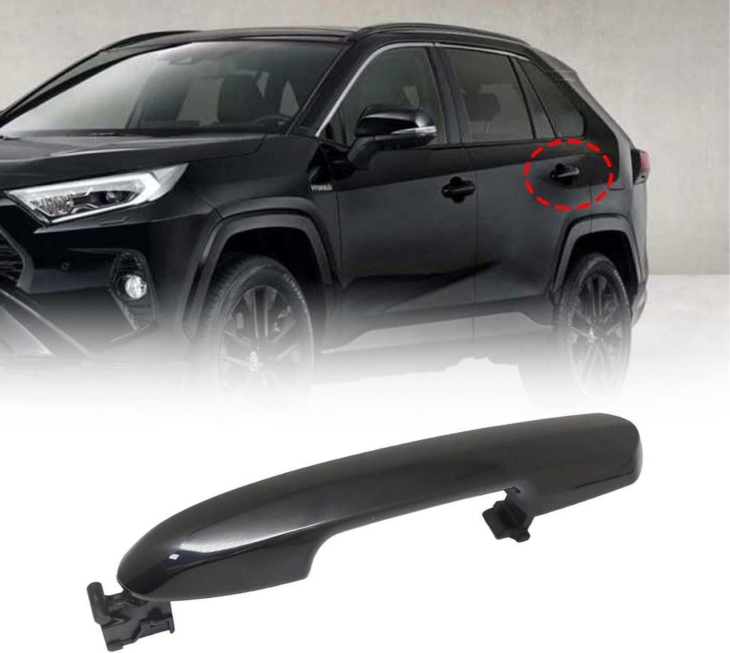 Rear Driver/Passenger Side Exterior Door Handle Black For Toyota Rav4 2017-23 EK