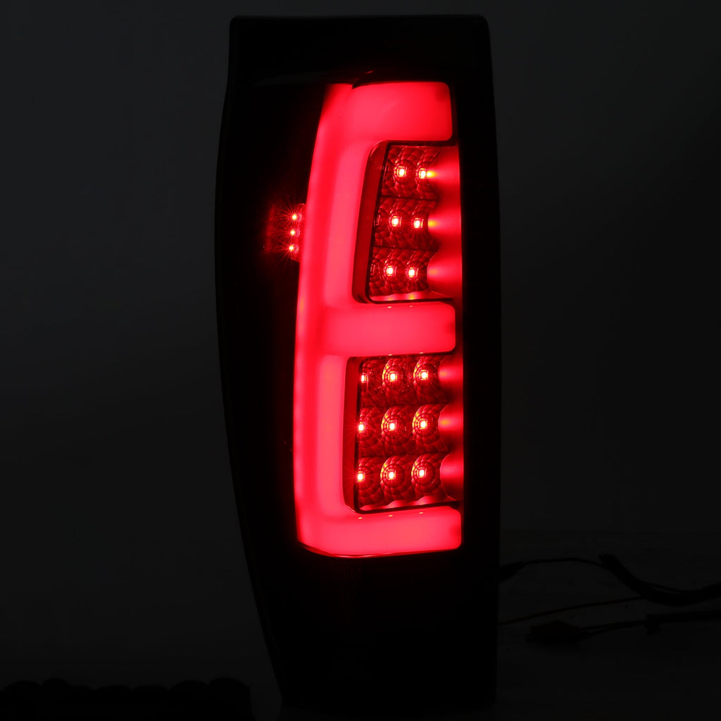 Black Smoke For 02-06 Chevy Avalanche 1500 2500 LED Tube Tail Lights Brake Lamps