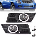 Pair Fog Lights w/Bezel Bumper Lamp Cover For Cadillac SRX 2010 - 2016 2015