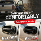 4Pcs NEW Outside Door Handles Set Painted Black For Silverado Tahoe Sierra 99-06