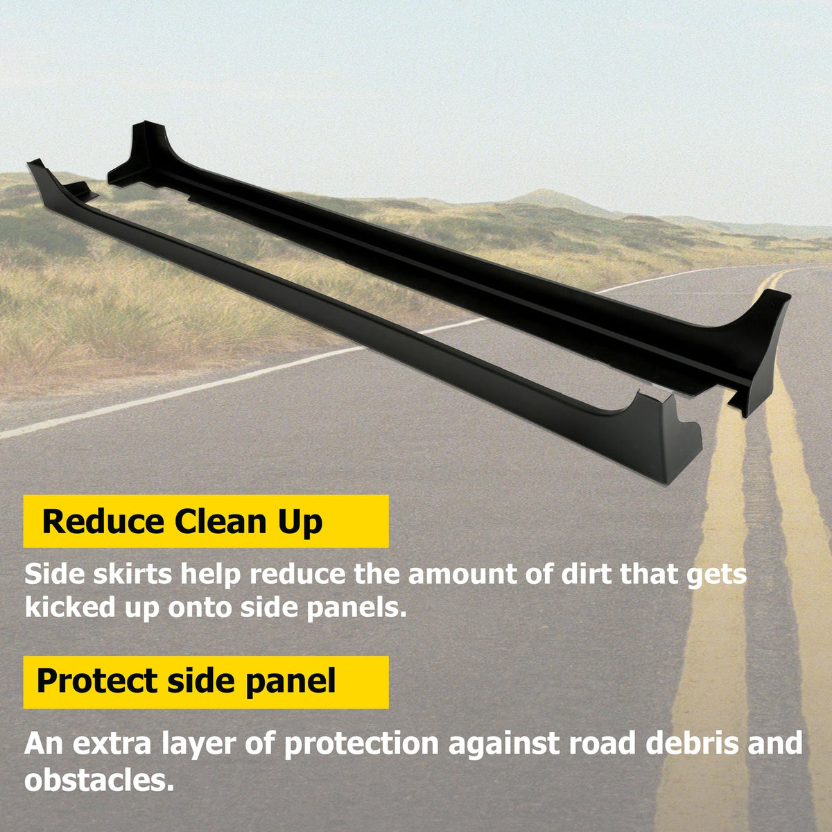 Left & Right Side Skirt Rocker Panel Splitter Extensions For Nissan Altima 13-15