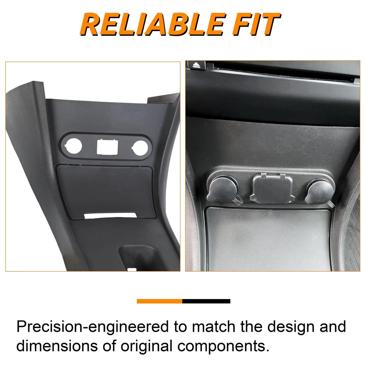 For Dodge Charger Police 2011-2020 Center Console Plastic Upholstered Trim Black