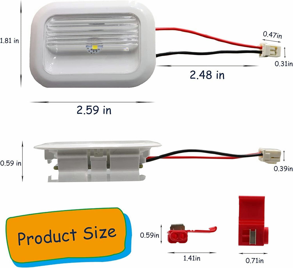 Choice Parts W10695459 for Whirlpool Refrigerator LED Light Module Assembly