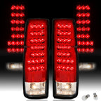 Red Clear LED Tail Lights Brake Lamps For Nissan D21 Hardbody Pickup 1986-1997