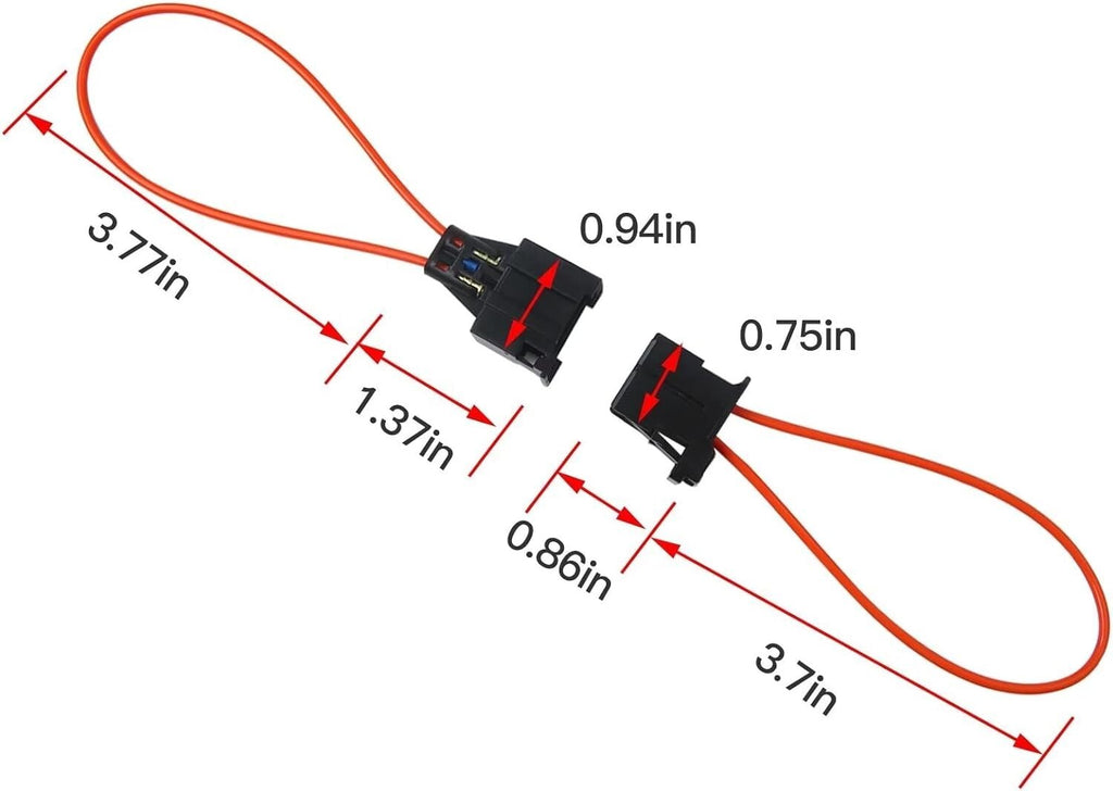 2 pairs MOST fiber optic loop bypass MALE & FEMALE kit adapter for MERCEDES BMW