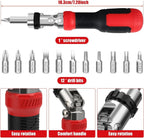 13-in-1 Tool Ratchet Screwdriver Flat Head/Square/Torx/Hex/Phillips Screwdriver