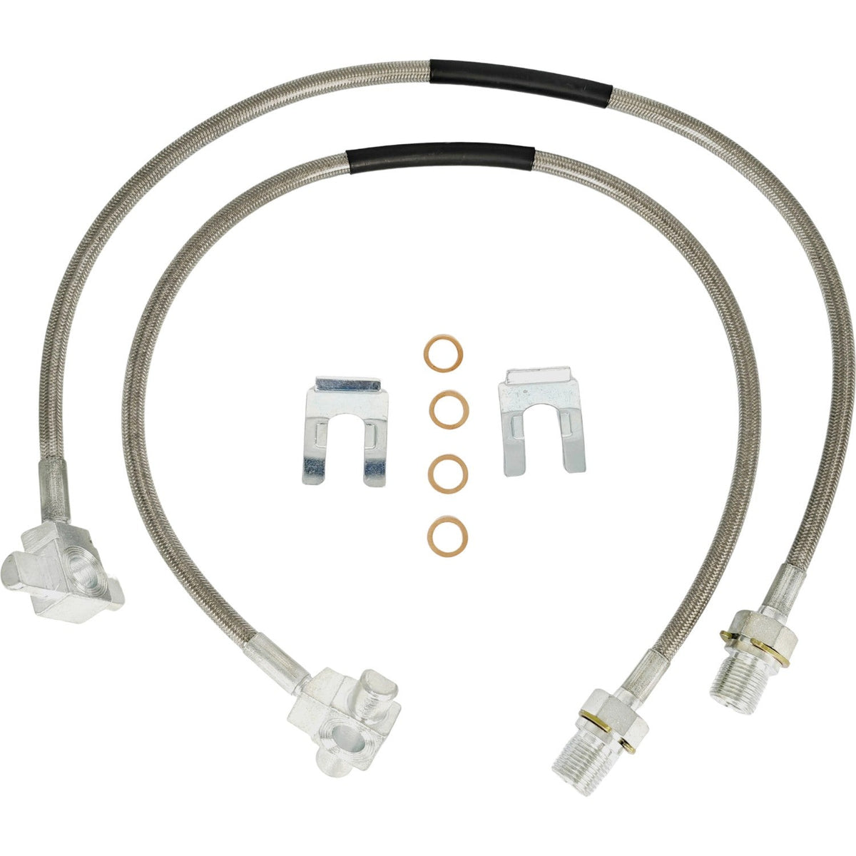 2X Front Extended Stainless Line 89340S for Chevy Pickup Truck SUV Lift