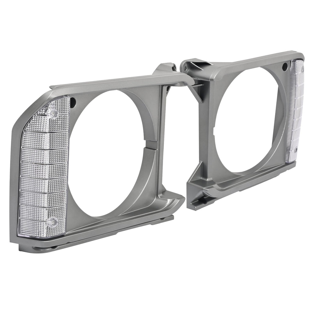 Gray Headlight Bezel Headlight Door Set For Toyota Pickup RWD 79-81 # 8161089105