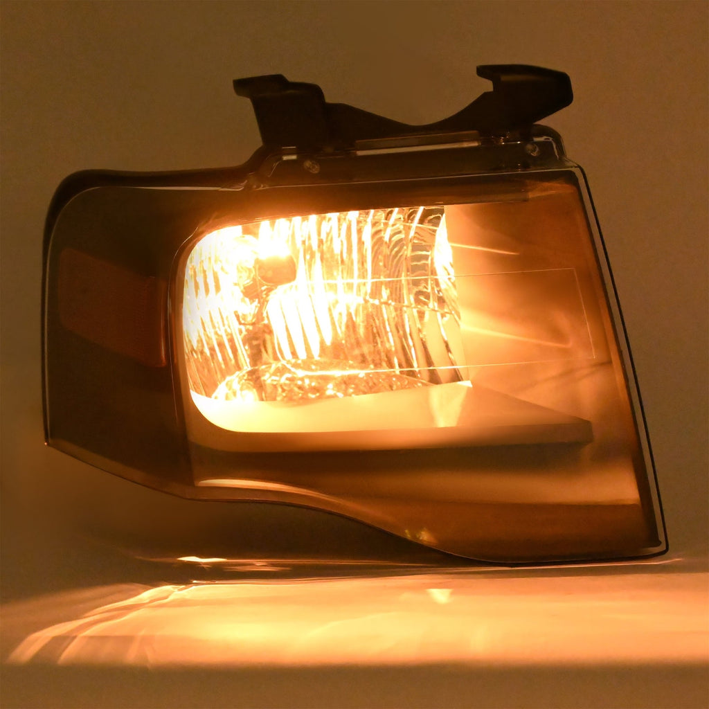 1PC Right For Ford Expedition 07-14 Headlight W/bulbs Amber Reflector #FO2503227