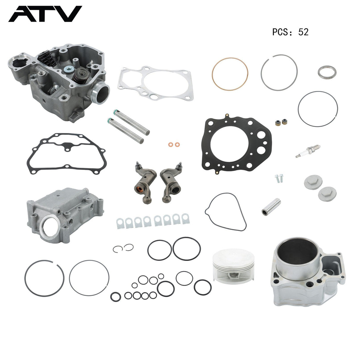 Engine Rebuild Kit Cylinder Head & Cover Sleeve Cylinder For HONDA TRX500 12-19