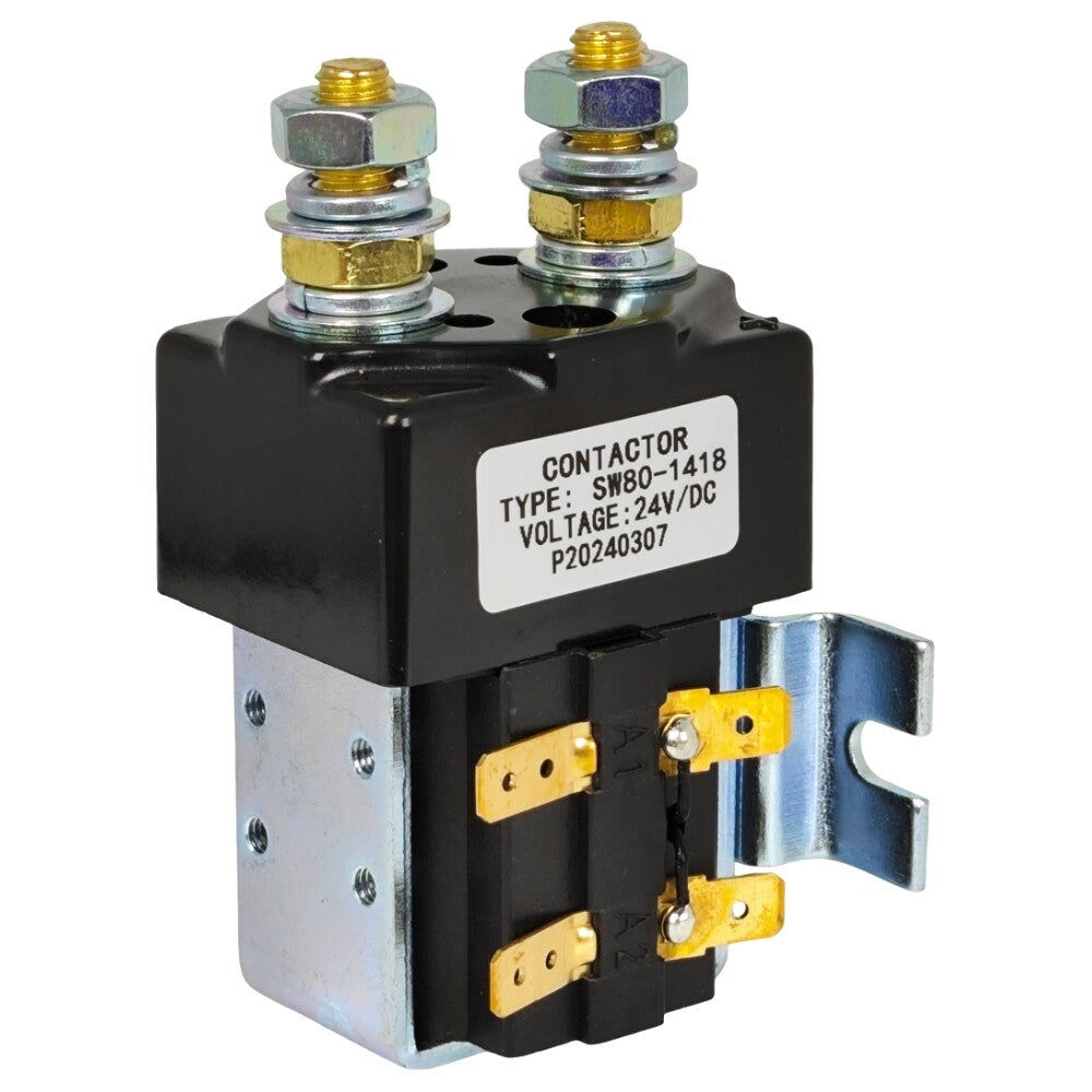 24V 100A SW80 102-SW80-1418 Contactor Solenoid for Albright Golf Cart w/ Bracket
