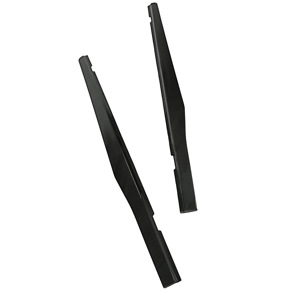 Side Skirts Extension Lip Carbon Look Fits 2010-2015 Chevy Camaro LT LS Style