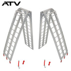 ATV UTV 7.5' Aluminum Folding Loading Ramps For Truck Motorcycle Lawn Mower ×2