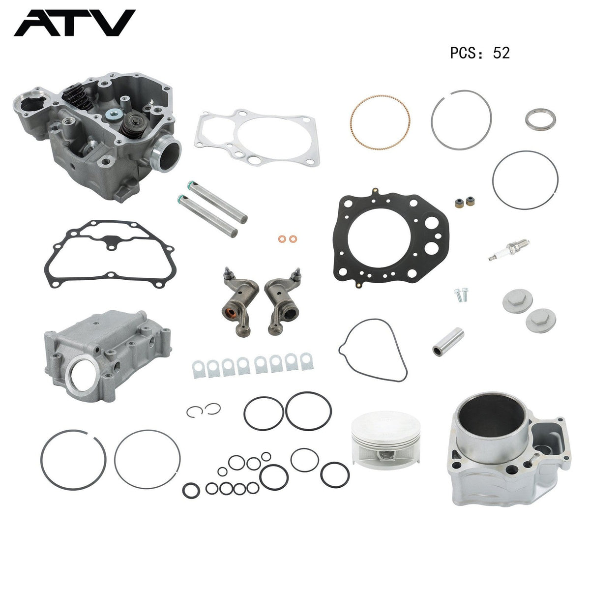 For HONDA TRX500 12-19 Engine Rebuild Kit Cylinder Head & Cover Sleeve Cylinder