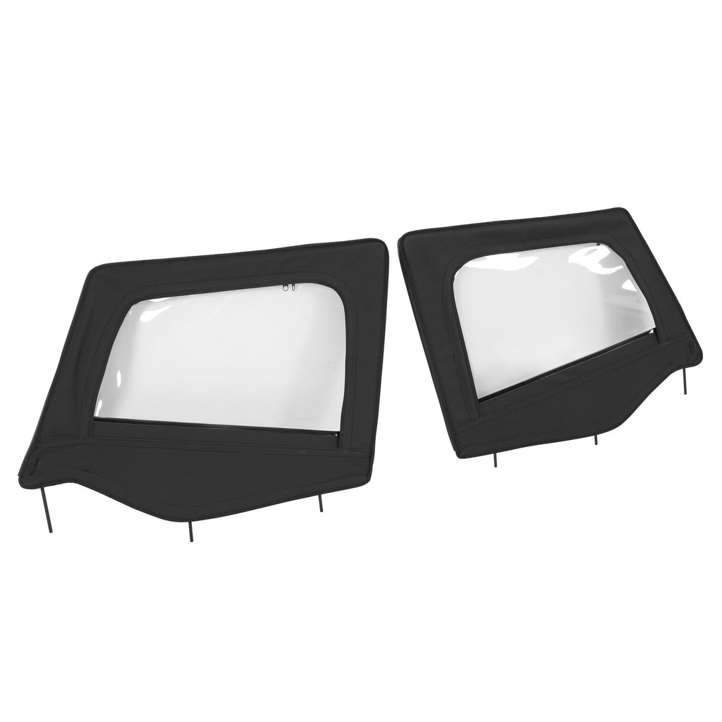 Fits 87-95 Jeep Wrangler YJ Soft Top Kit Front Upper Half Doors w/Tinted Windows