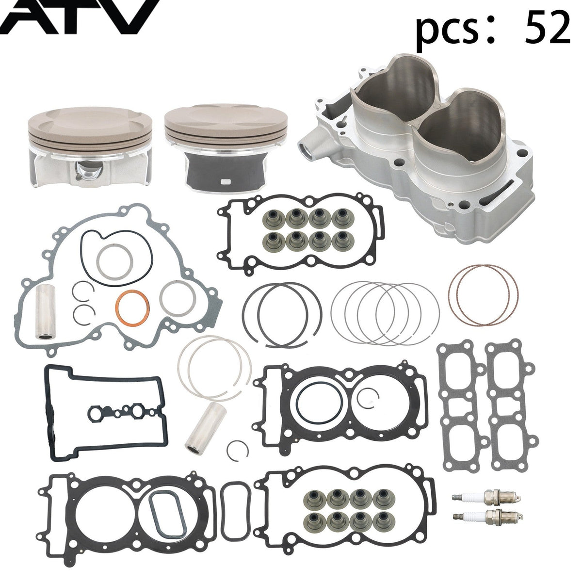 For Polaris RZR Trail S 1000 2021-23 3023156 Cylinder Gasket Piston Overhaul Kit