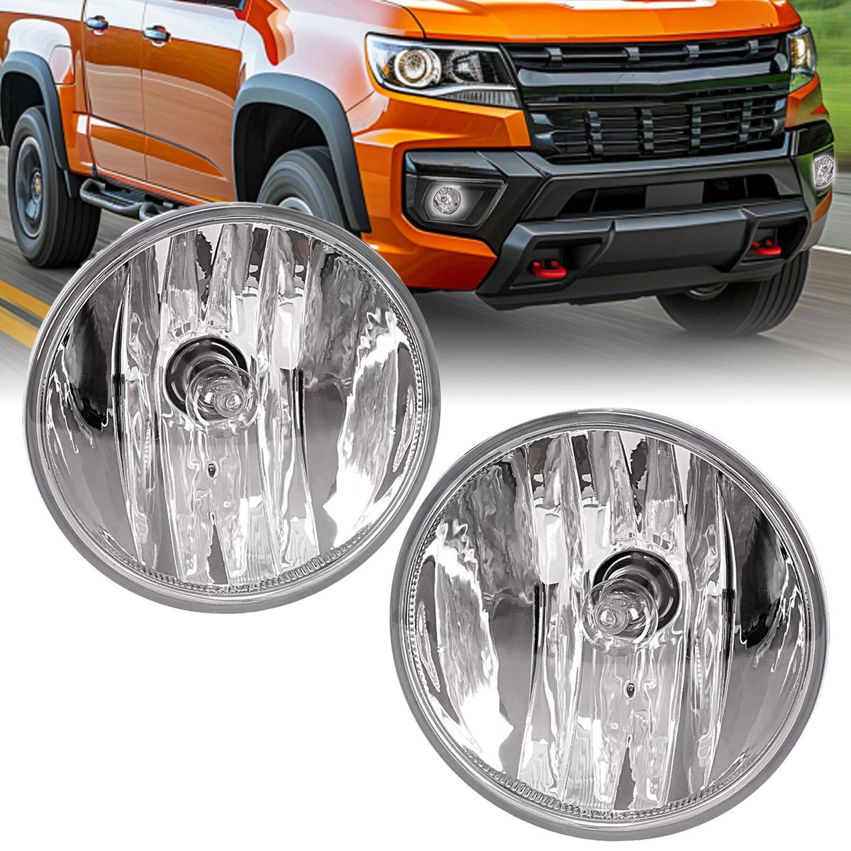 Clear Lens Fog Light Lamps w/Bulbs LH &RH For Chevy Colorado 2007-2022 #15839896