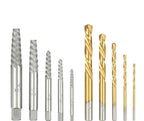 10Pcs Screw Extractor Set Remove Broken Bolts Fasteners Easy Out Drill Bit Kit