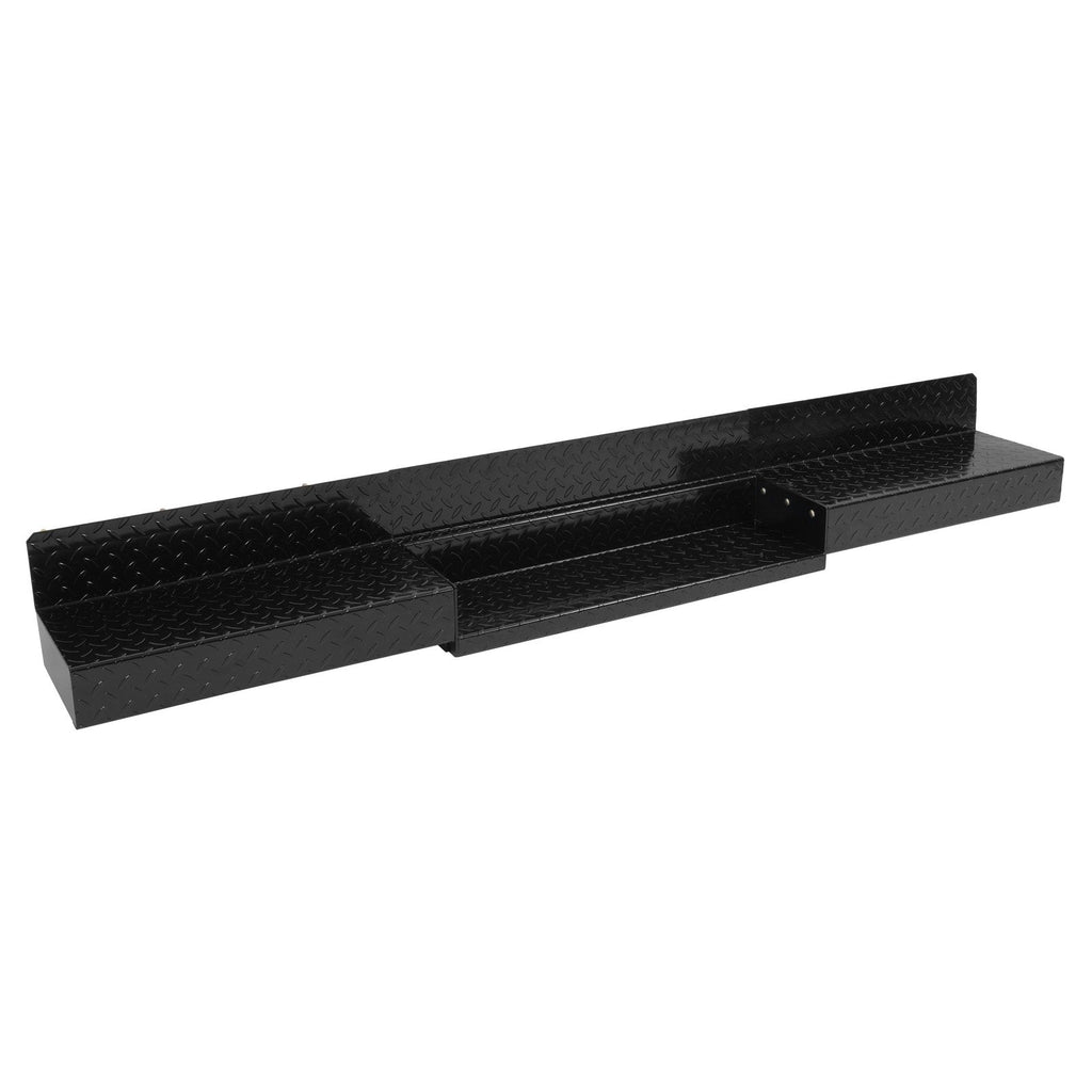 For Enclosed Utility Body 83" Rear Step Bumper Black Universal Screw-On