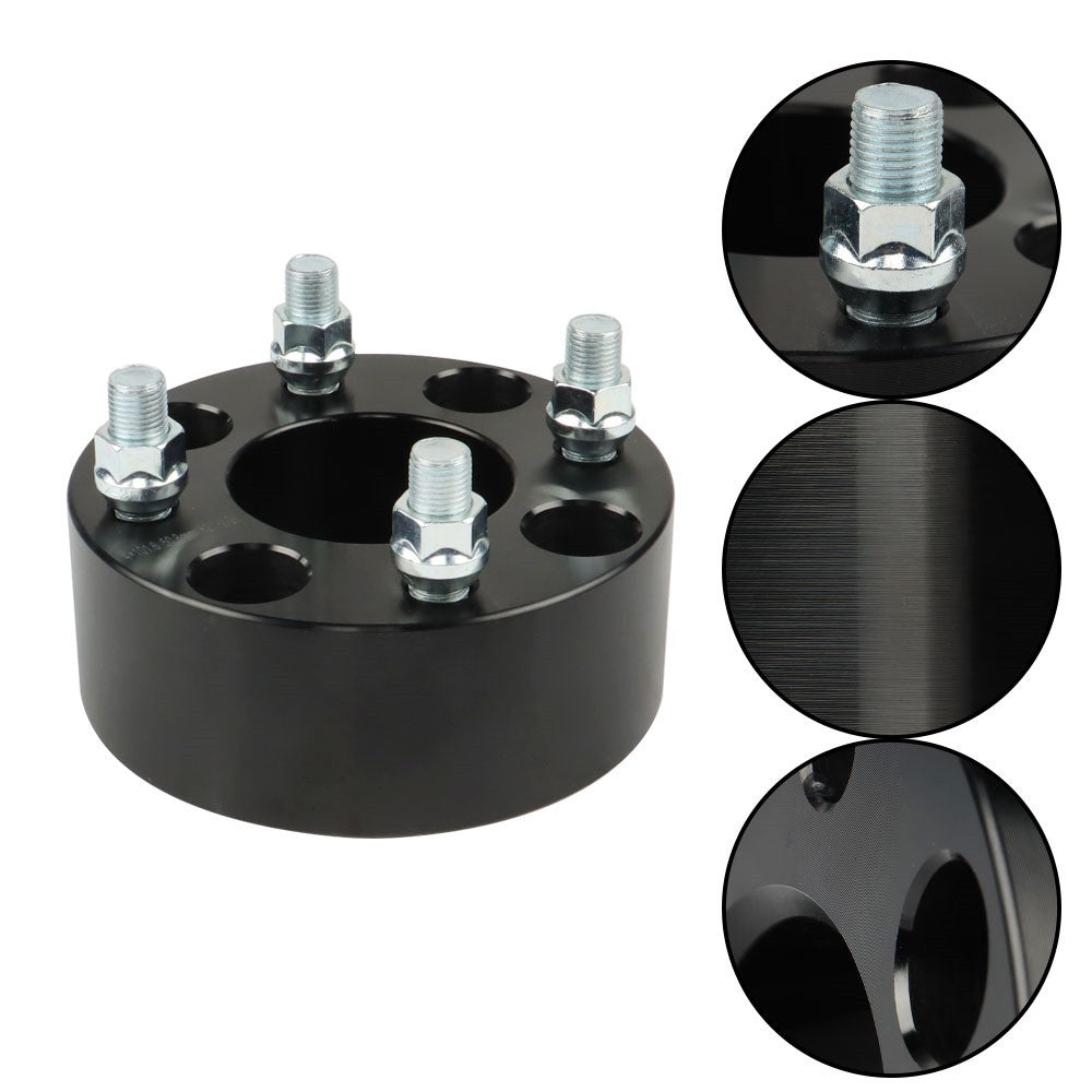 2" 4x4 Wheel Spacers For Golf Cart  GO Club Car 1/2"x20 Studs 4Pc Black ATV