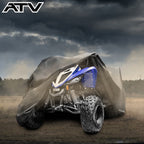 ATV Cover Heavy Duty Marine Grade Fabric Quad Cover For Kawasaki Premium Black
