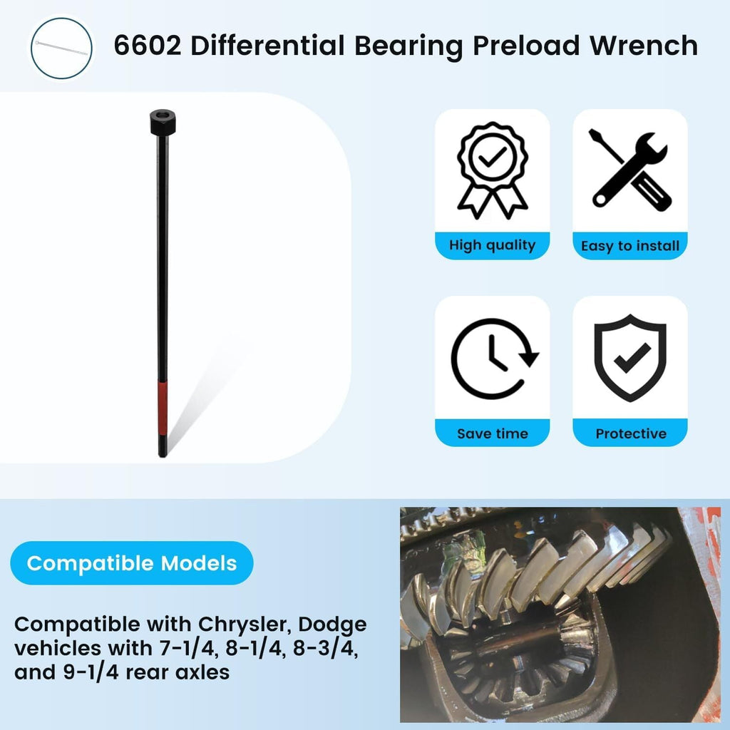 6602 Differential Bearing Preload Wrench Tool C4164 For Chrysler Dodge Rear Axle