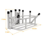 Heavy Duty Fishing Rod Rack Rod Holder 2" Receiver Hitch Mount w/Notch Caps